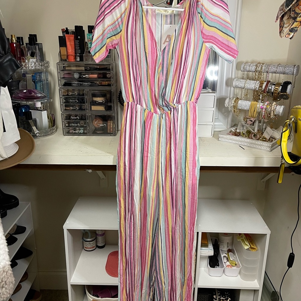 Striped jumpsuit